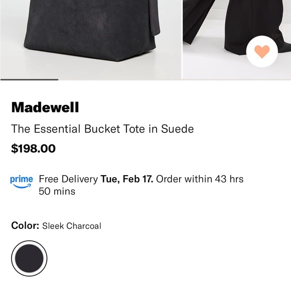 Madewell The Essential Bucket Tote in Suede - Picture 15 of 15
